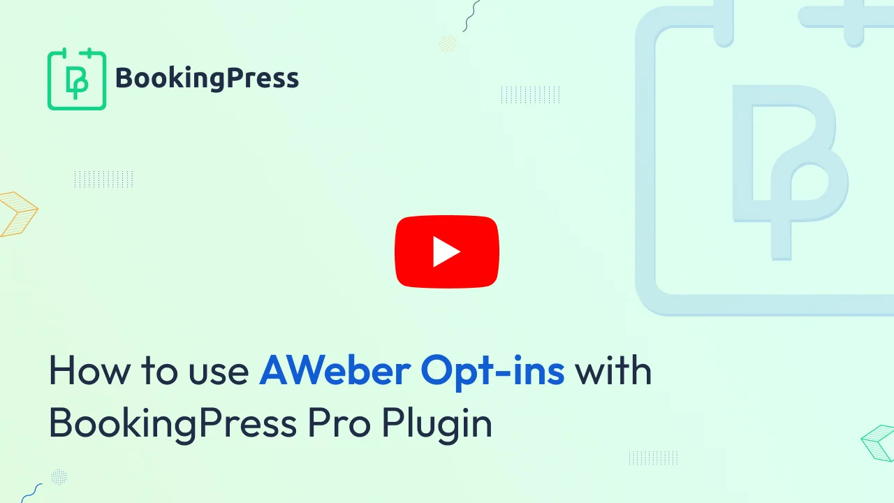 Aweber Integration with BookingPress