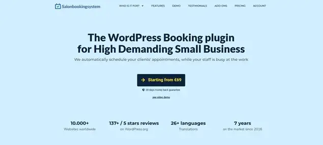 Salon Booking Plugin for WordPress