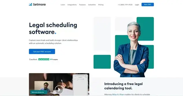 Setmore legal scheduling software