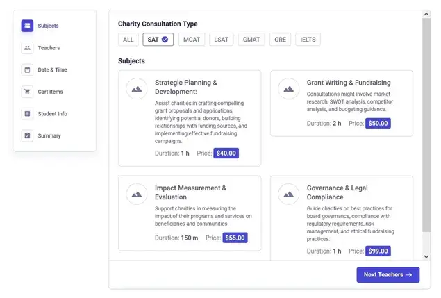 scheduling an appointment on the NGO website