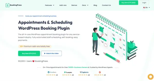 BookingPress: Acuity Scheduling Alternative for WordPress