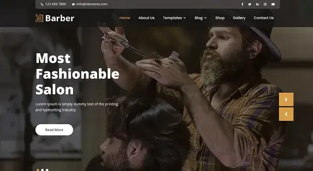 Barber Lite Hair WordPress Theme