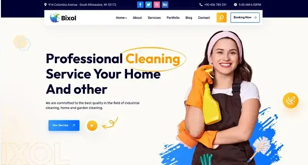 Bixol Cleaning Service Theme