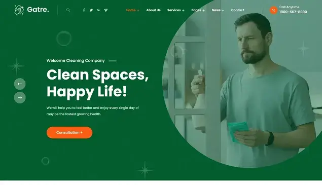 Gatre - Cleaning WordPress Template