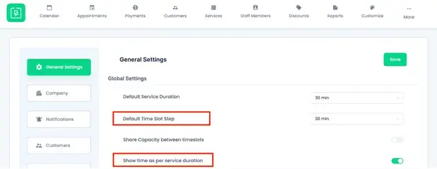 BookingPress general settings