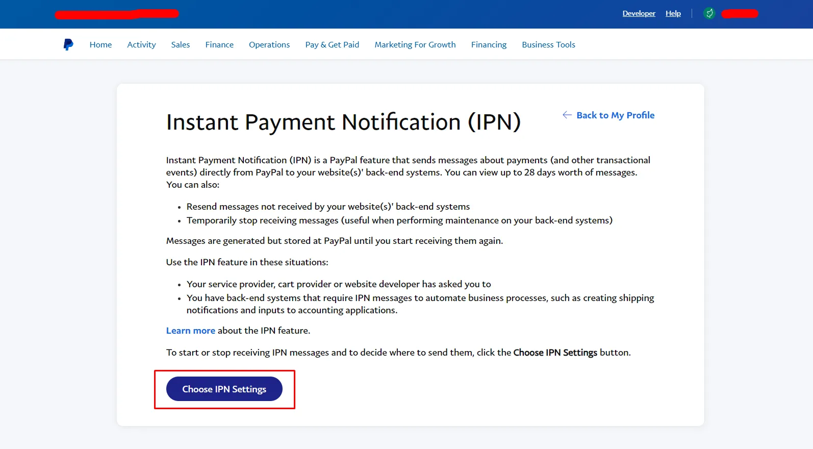 Instant Payment Notification (IPN)