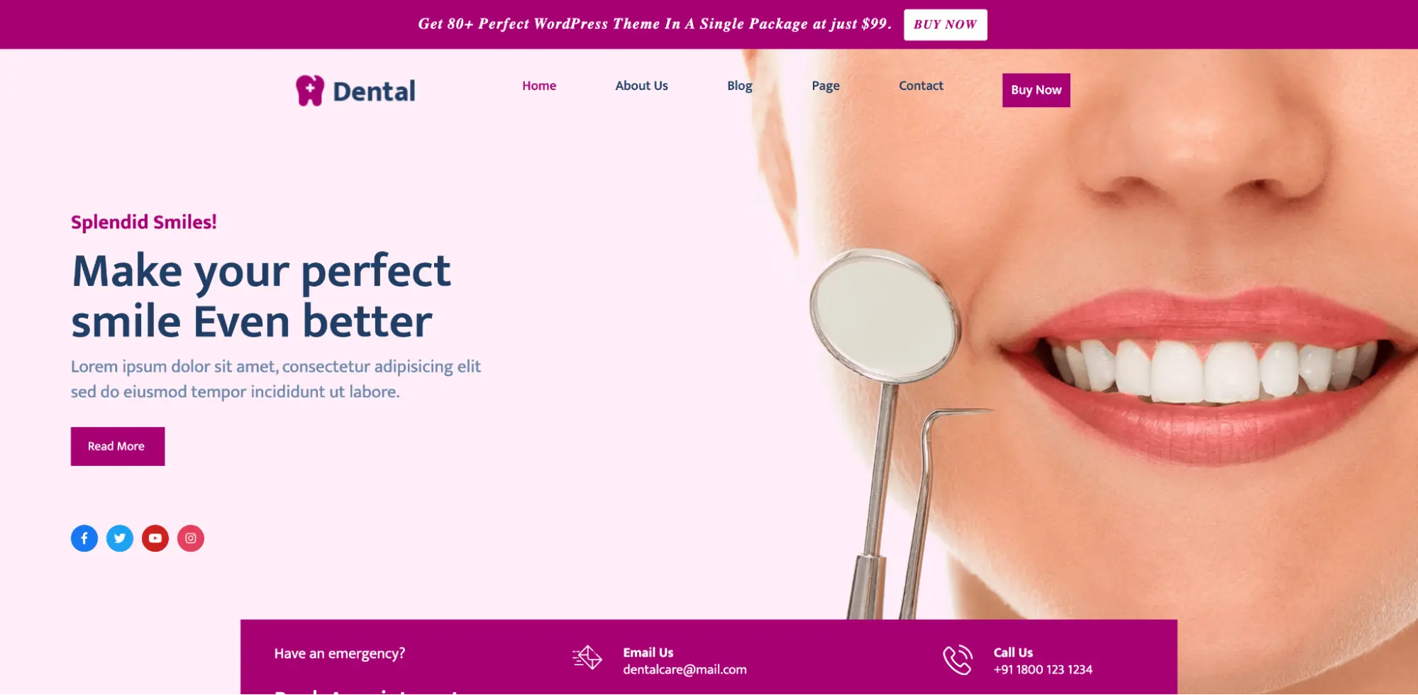 Dentist WordPress Theme