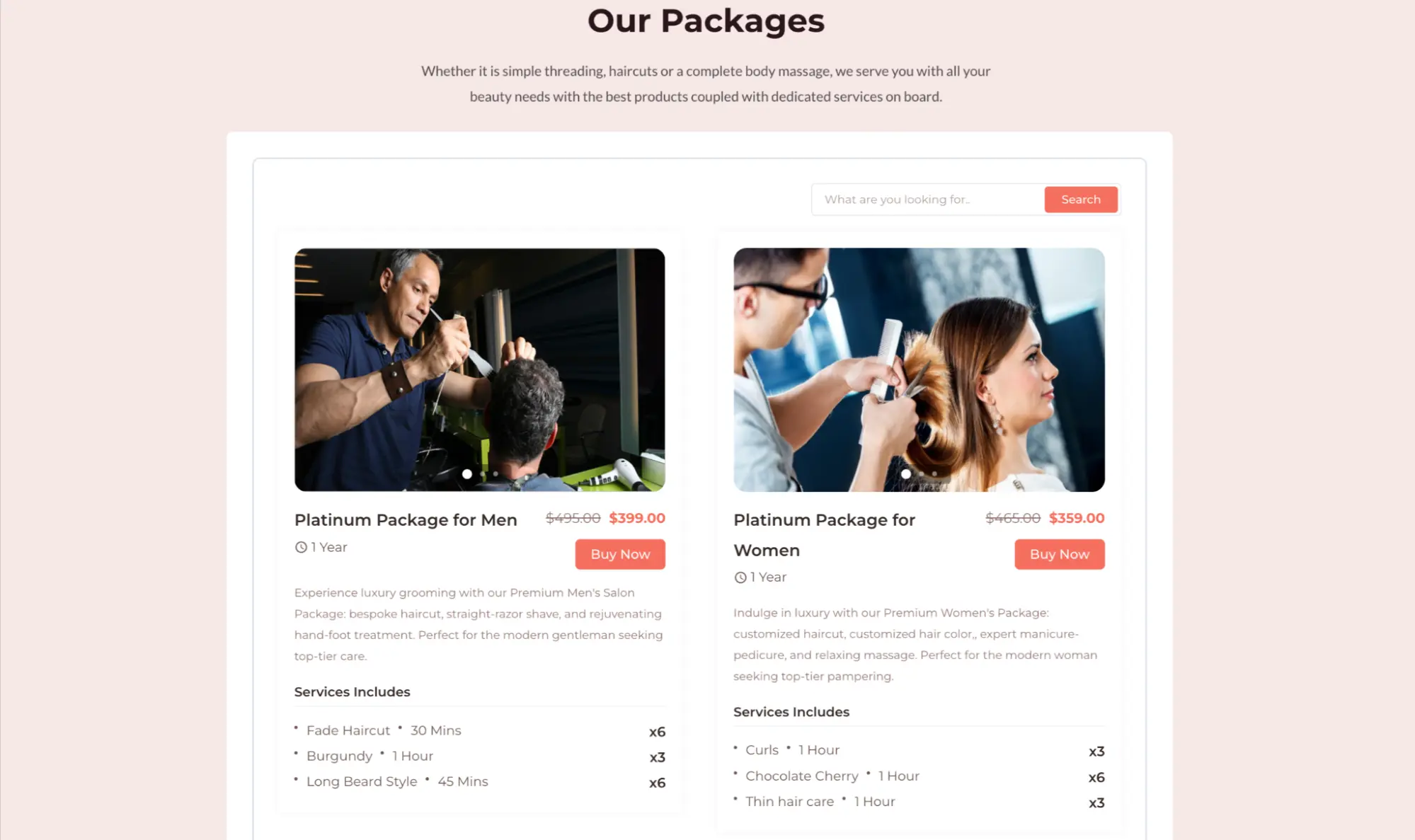 Sell Services in Packages