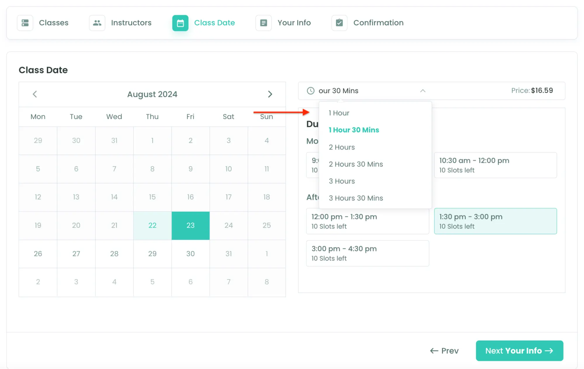 Variable Appointment Durations