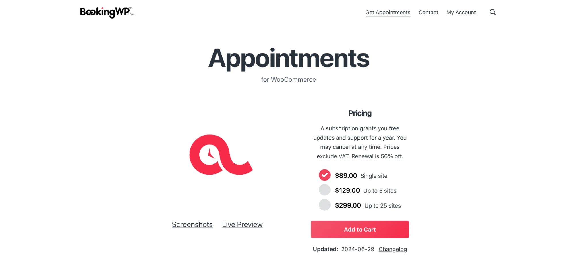 Appointments for WooCommerce