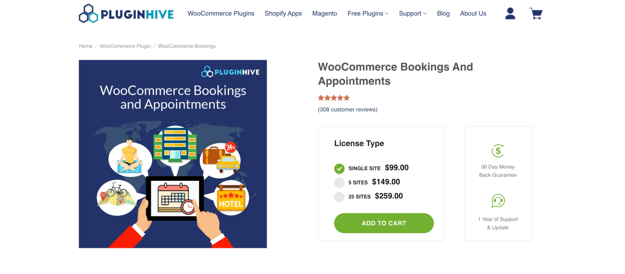 WooCommerce Bookings and Appointments Plugin