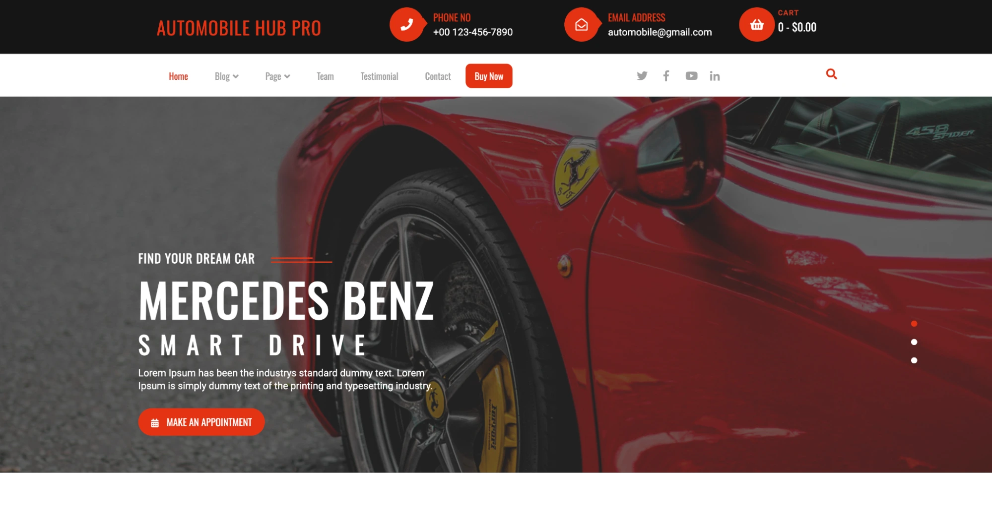 Automobile WordPress Theme