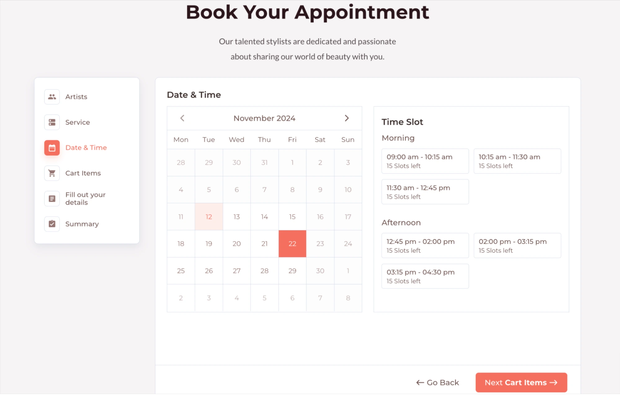 time slots