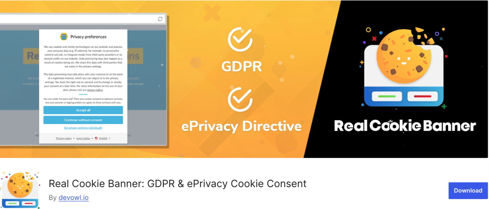 Real Cookie Banner GDPR & ePrivacy Cookie Consent