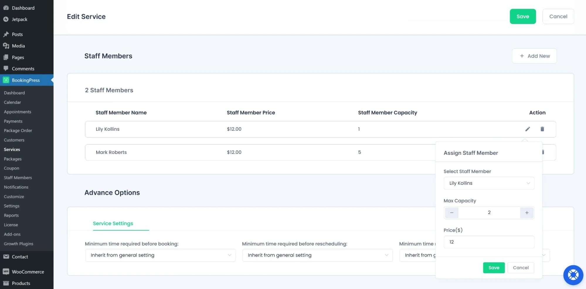 Setting up categories in BookingPress