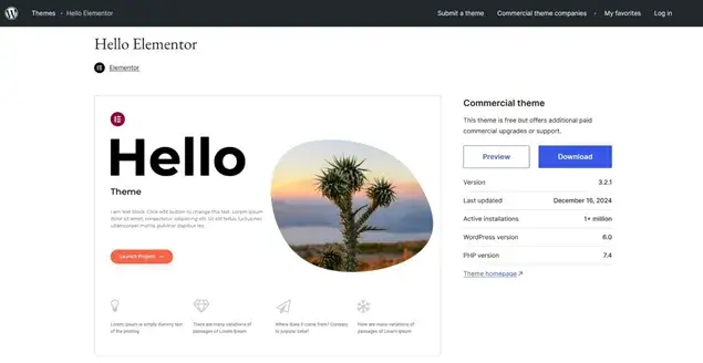 Hello Elementor - Free Theme