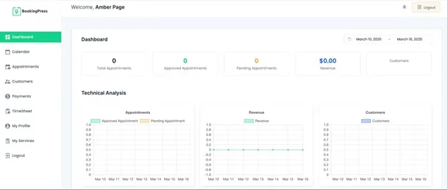 BookingPress Staff Dashboard